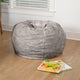 Gray Furry |#| Small Gray Furry Refillable Bean Bag Chair for Kids and Teens