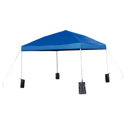 10'x10' Pop Up Event Straight Leg Canopy Tent with Sandbags and Wheeled Case