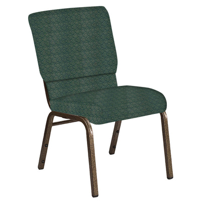 18.5''W Church Chair in Arches Fabric - Gold Vein Frame - View 1