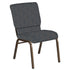 18.5''W Church Chair in Circuit Fabric - Gold Vein Frame