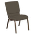 18.5''W Church Chair in Cobblestone Fabric - Gold Vein Frame