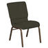 18.5''W Church Chair in Cobblestone Fabric - Gold Vein Frame