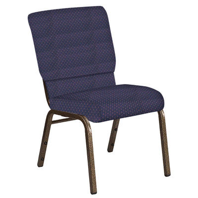 18.5''W Church Chair in Georgetown Fabric - Gold Vein Frame