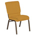 18.5''W Church Chair in Old World Fabric - Gold Vein Frame
