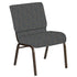 21''W Church Chair in Circuit Fabric - Gold Vein Frame