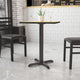 22inch x 22inch Restaurant Table X-Base with 3inch Dia. Table Height Column