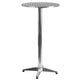 Aluminum |#| 23.25inch Round Aluminum Indoor-Outdoor Bar Height Table with Flip-Up Table