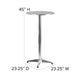 Aluminum |#| 23.25inch Round Aluminum Indoor-Outdoor Bar Height Table with Flip-Up Table