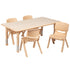 23.625"W x 47.25"L Rectangular Plastic Height Adjustable Activity Table Set with 4 Chairs