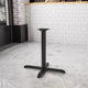 23.75inch x 30inch Restaurant Table X-Base with 3inch Dia. Table Height Column