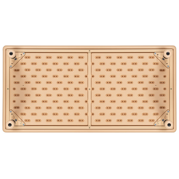 Natural |#| 24inchW x 48inchL Natural Plastic Adjustable Activity Table - School Table for 6