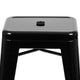 Black |#| 4 Pack 24inch High Metal Indoor Counter Bar Stool - Stackable Stool, Black