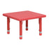 24" Square Plastic Height Adjustable Activity Table