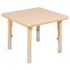 24" Square Plastic Height Adjustable Activity Table