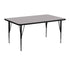 24''W x 48''L Rectangular Thermal Laminate Activity Table - Height Adjustable Short Legs