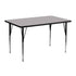 24''W x 48''L Rectangular Thermal Laminate Activity Table - Standard Height Adjustable Legs