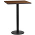 24'' Square Laminate Table Top with 18'' Round Bar Height Table Base