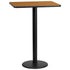 24'' x 30'' Rectangular Laminate Table Top with 18'' Round Bar Height Table Base