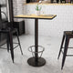 Natural |#| 24inch x 30inch Natural Laminate Table Top & 18inch RD Bar Height Table Base w/ Foot Ring