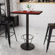 Mahogany |#| 24inch x 30inch Mahogany Laminate Table Top & 18inch RD Bar Height Table Base w/Foot Ring