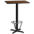 24'' x 30'' Rectangular Laminate Table Top with 22'' x 22'' Bar Height Table Base and Foot Ring