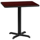 Mahogany |#| 24inch x 30inch Mahogany Laminate Table Top with 22inch x 22inch Table Height Base