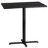 24'' x 42'' Rectangular Laminate Table Top with 23.5'' x 29.5'' Bar Height Table Base