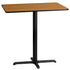 24'' x 42'' Rectangular Laminate Table Top with 23.5'' x 29.5'' Bar Height Table Base
