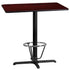 24'' x 42'' Rectangular Laminate Table Top with 23.5'' x 29.5'' Bar Height Table Base and Foot Ring