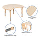 25.125inchW x 35.5inchL Crescent Natural Plastic Adjustable Activity Table-Seats 4