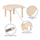 25.125inchW x 35.5inchL Crescent Natural Plastic Adjustable Kids Table Set - 2 Chairs