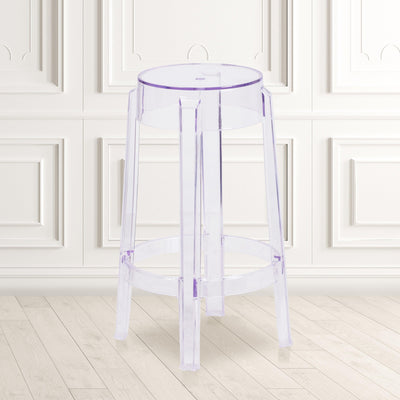 25.75'' High Transparent Counter Height Stool - View 2