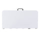 2.79-Foot Square Bi-Fold Granite White Plastic Folding Table w/ Carrying Handle