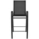 Black |#| 2 Pack Black Outdoor Barstools with Flex Comfort Material-Patio Stool