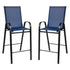 2 Pack Brazos Series Outdoor Barstools with Flex Comfort Material and Metal Frame
