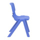 Blue |#| 2 Pack Blue Plastic Stackable School Chair with 12inchH Seat, Preschool Seating