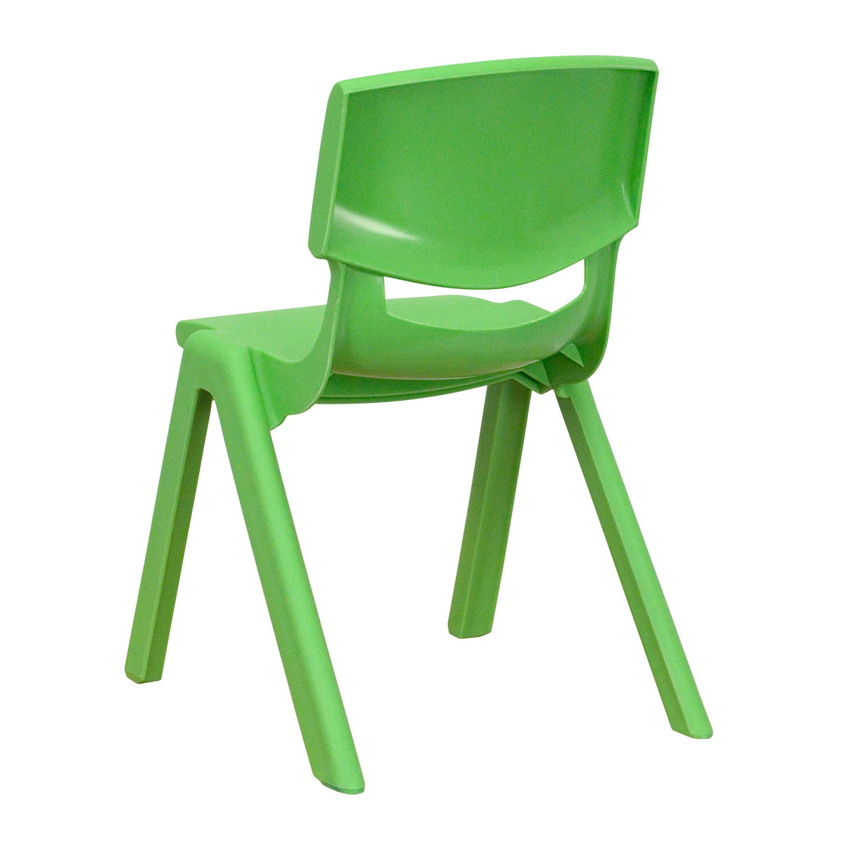 Green |#| 2 Pack Green Plastic Stackable School Chair with 12inchH Seat, Preschool Seating