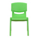 Green |#| 2 Pack Green Plastic Stackable School Chair with 12inchH Seat, Preschool Seating