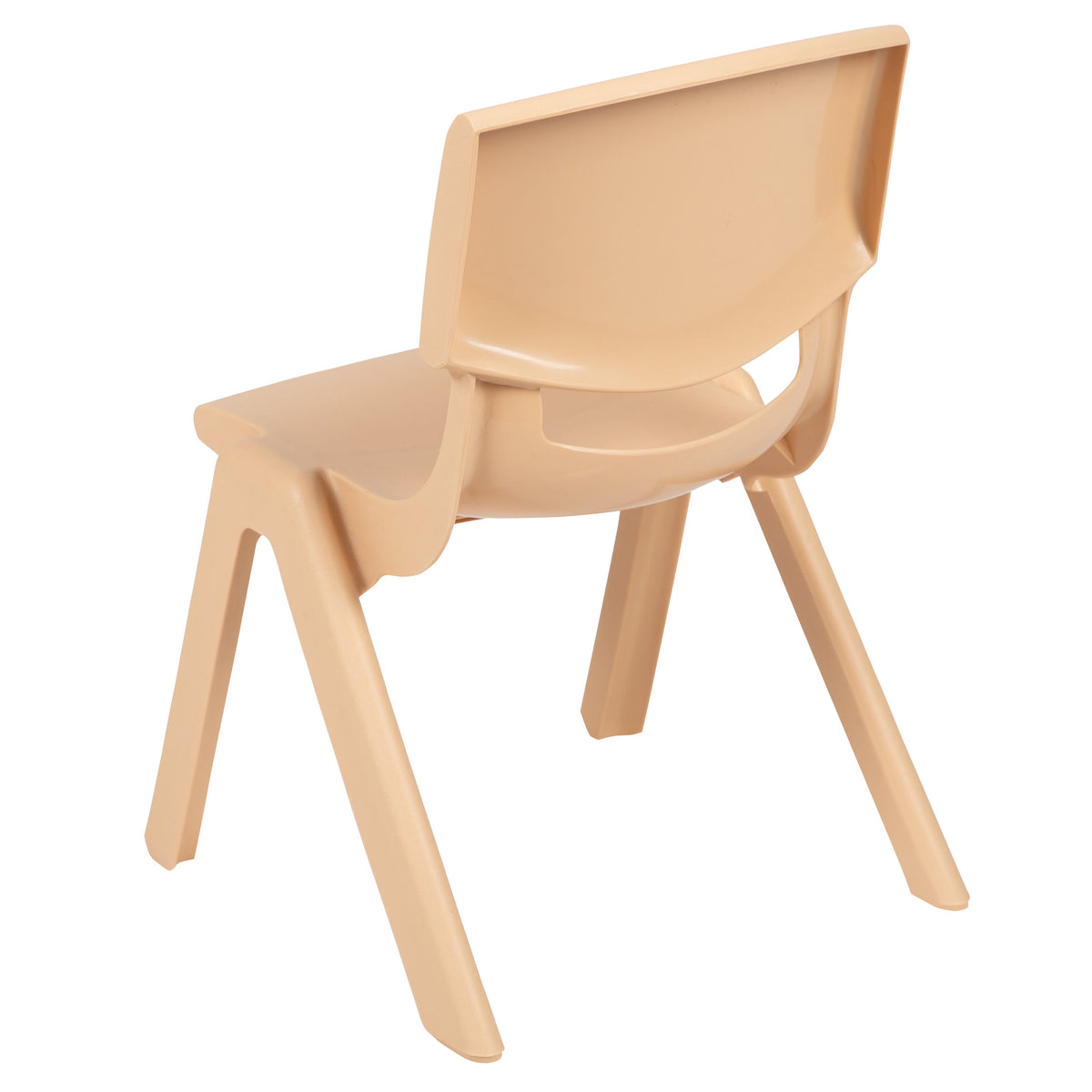 Natural |#| 2 Pack Natural Plastic Stackable School Chair with 12inchH Seat, Preschool Seating