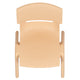 Natural |#| 2 Pack Natural Plastic Stackable School Chair with 12inchH Seat, Preschool Seating