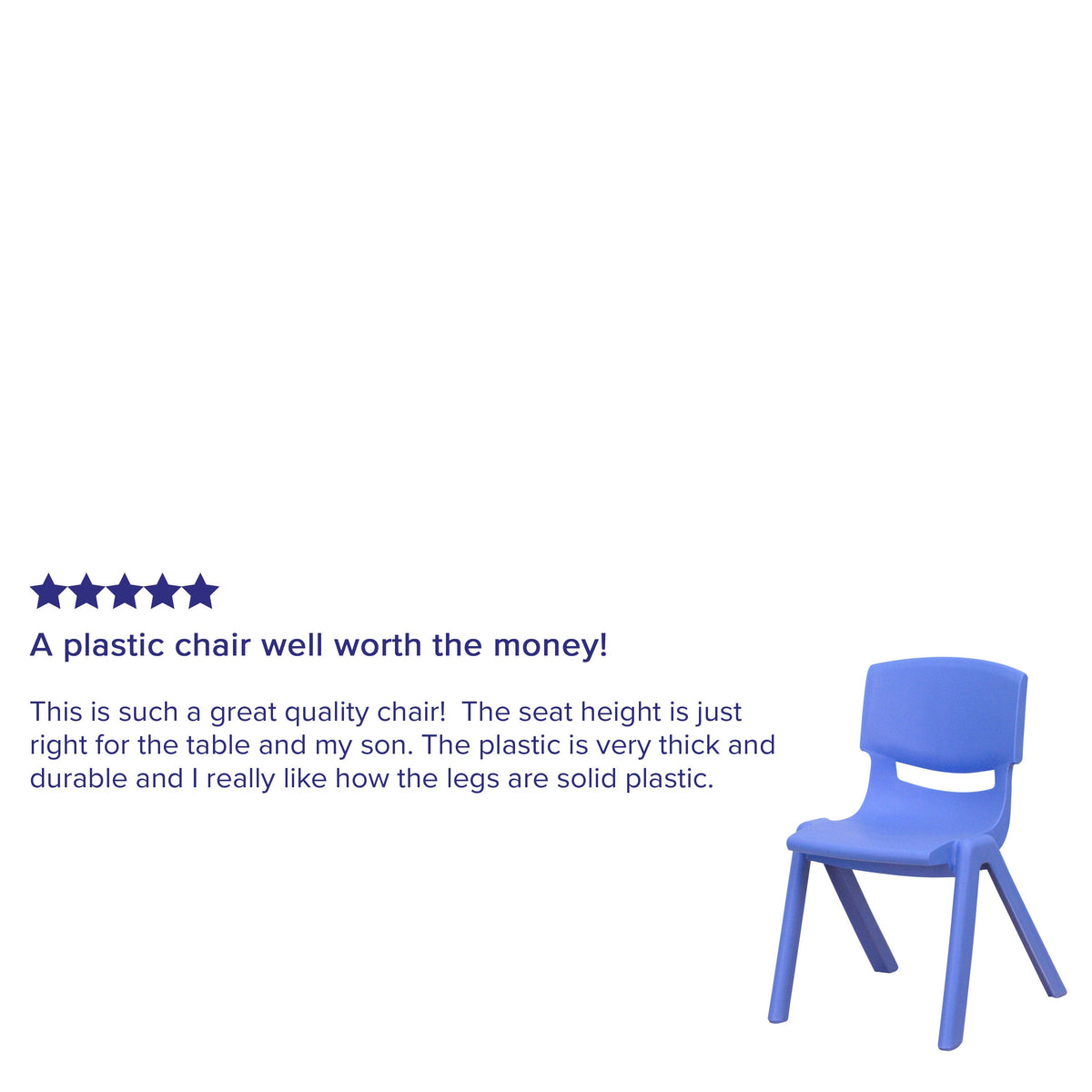 Blue |#| 2 Pack Blue Plastic Stackable School Chair with 12inchH Seat, Preschool Seating
