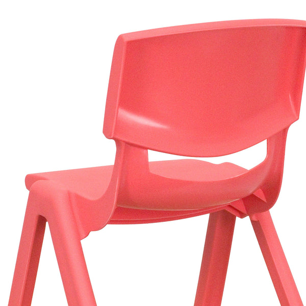 Red |#| 2 Pack Red Plastic Stackable School Chair with 12inchH Seat, Preschool Seating