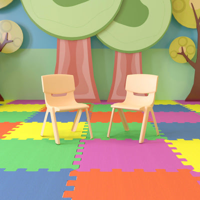 2 Pack Plastic Stackable School Chair with 13.25" Seat Height - View 2