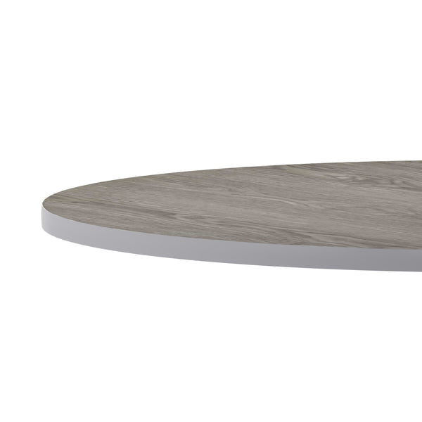 White/Gray |#| 30inch Round Table Top with White or Gray Reversible Laminate Top