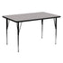 30''W x 60''L Rectangular HP Laminate Activity Table - Standard Height Adjustable Legs