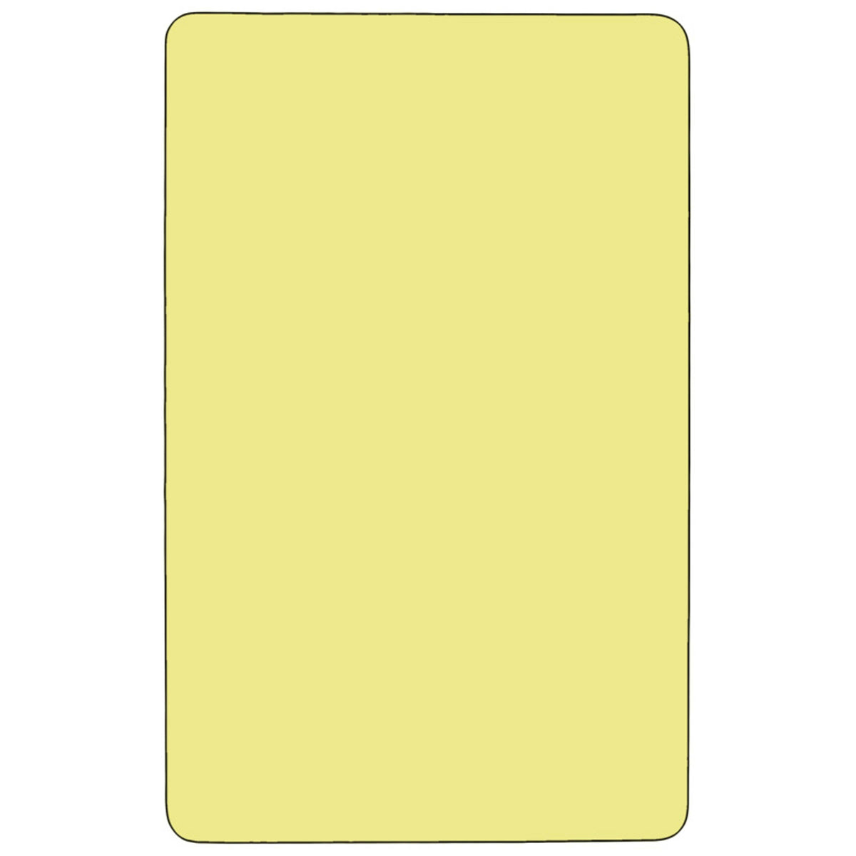 Yellow |#| 30inchW x 60inchL Rectangular Yellow Thermal Laminate Adjustable Activity Table