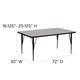 Gray |#| 30inchW x 72inchL Rectangular Grey Thermal Laminate Adjustable Activity Table