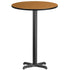 30'' Round Laminate Table Top with 22'' x 22'' Bar Height Table Base