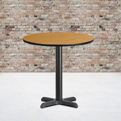 30'' Round Laminate Table Top with 22'' x 22'' Table Height Base