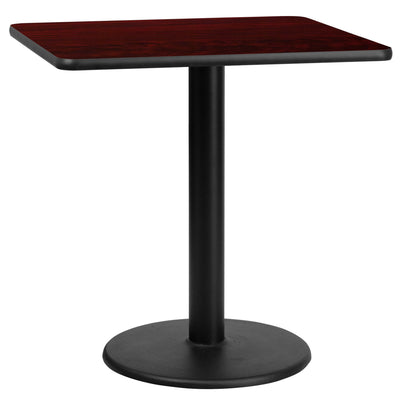 30'' Square Laminate Table Top with 18'' Round Table Height Base